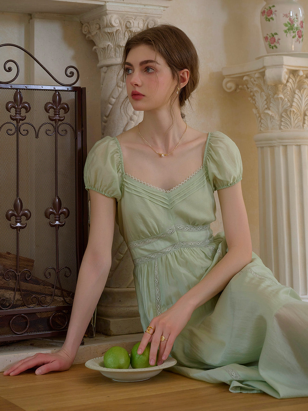 Hannah Sweetheart Neck Lyocell Dress