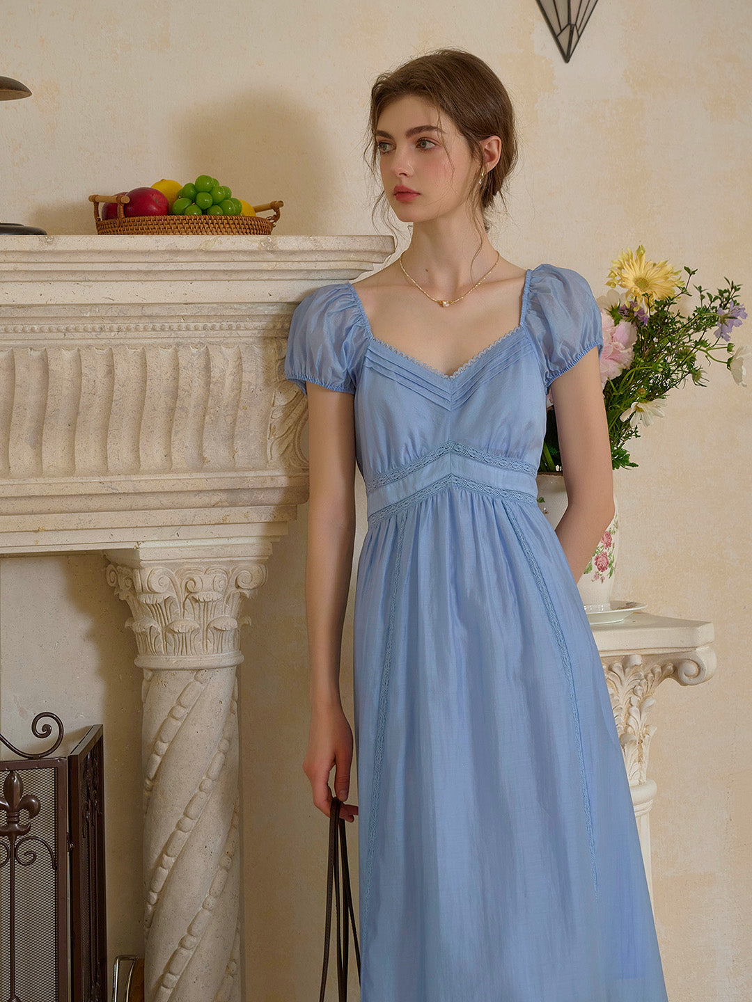 Hannah Sweetheart Neck Lyocell Dress