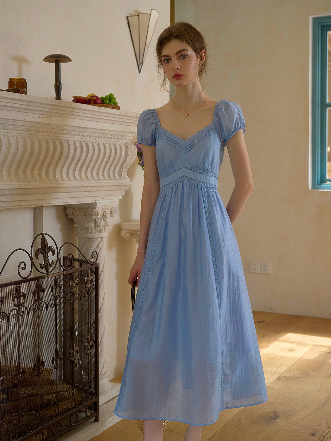Hannah Sweetheart Neck Lyocell Dress