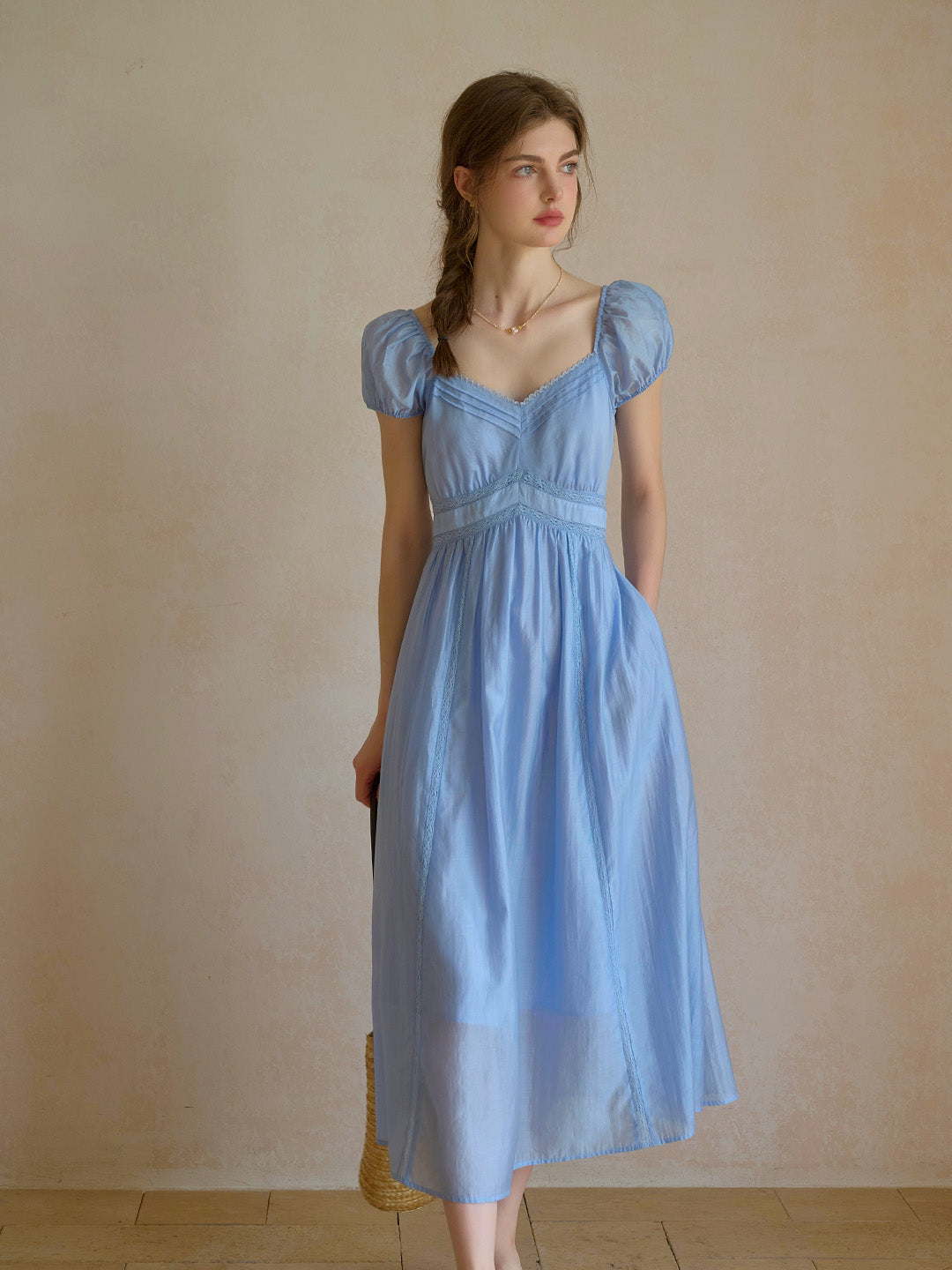 Hannah Sweetheart Neck Lyocell Dress