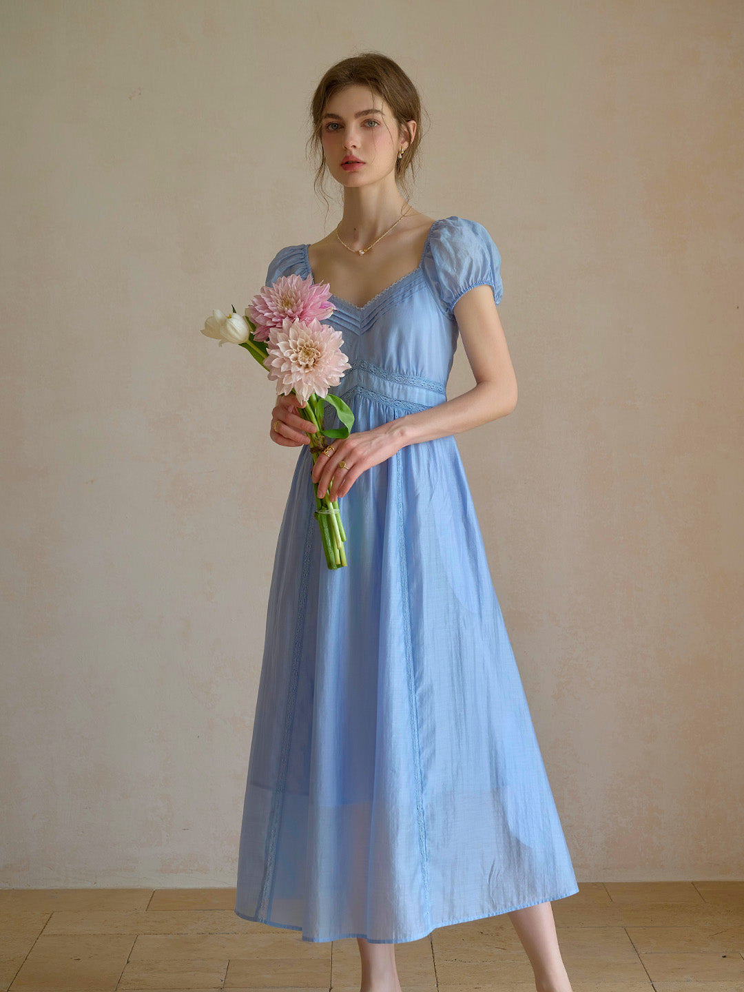 Hannah Sweetheart Neck Lyocell Dress