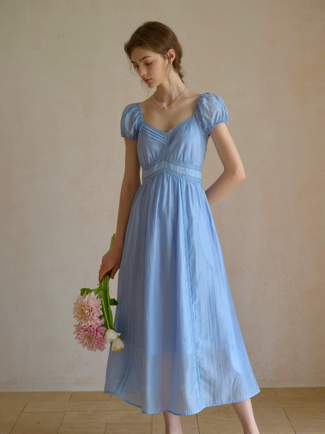 Hannah Sweetheart Neck Lyocell Dress