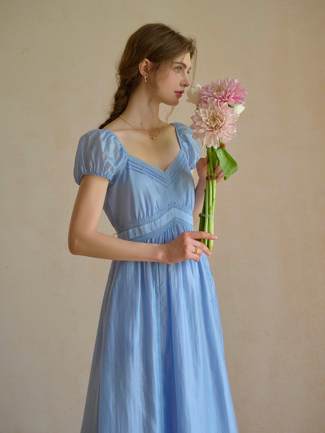 Hannah Sweetheart Neck Lyocell Dress