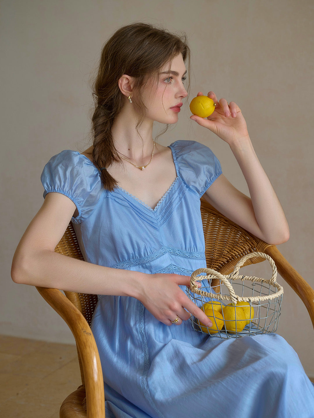 Hannah Sweetheart Neck Lyocell Dress
