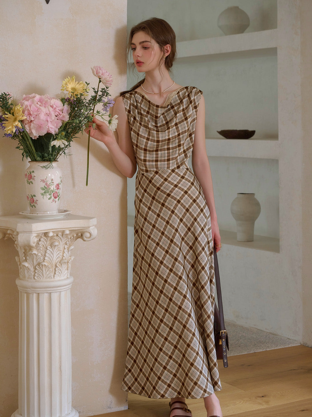 Isabel Cowl Neck Sleeveless Lysell Dress