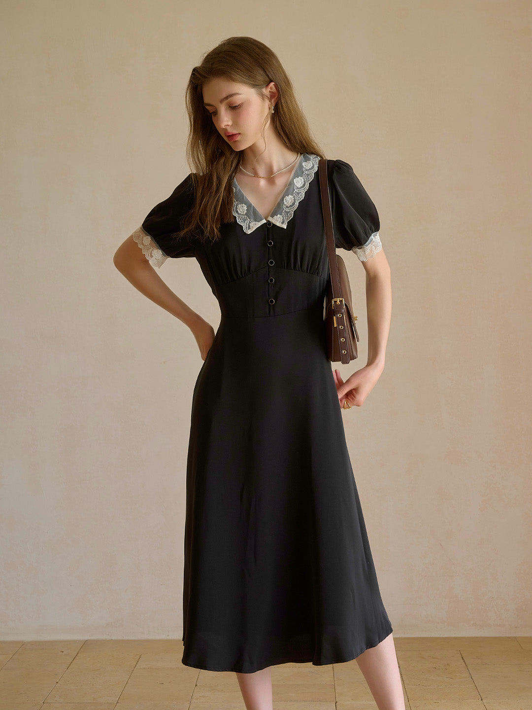Hailey V-Neck Lace Dress