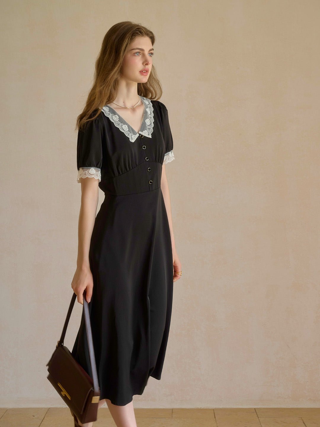 Hailey V-Neck Lace Dress