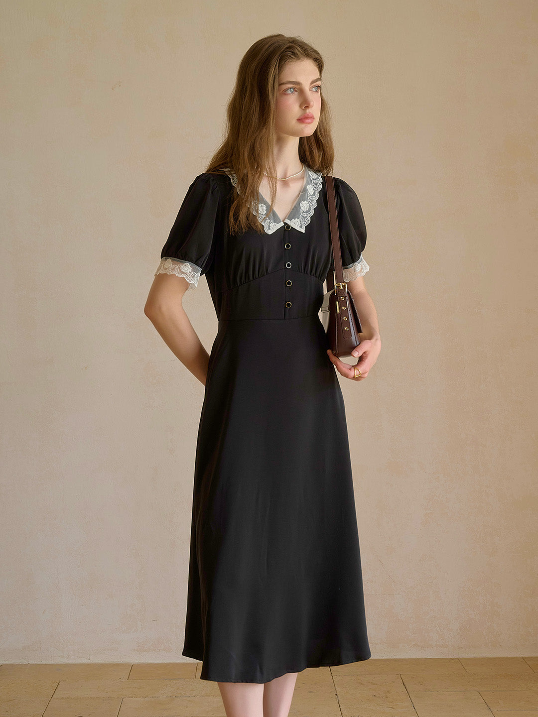 Hailey V-Neck Lace Dress