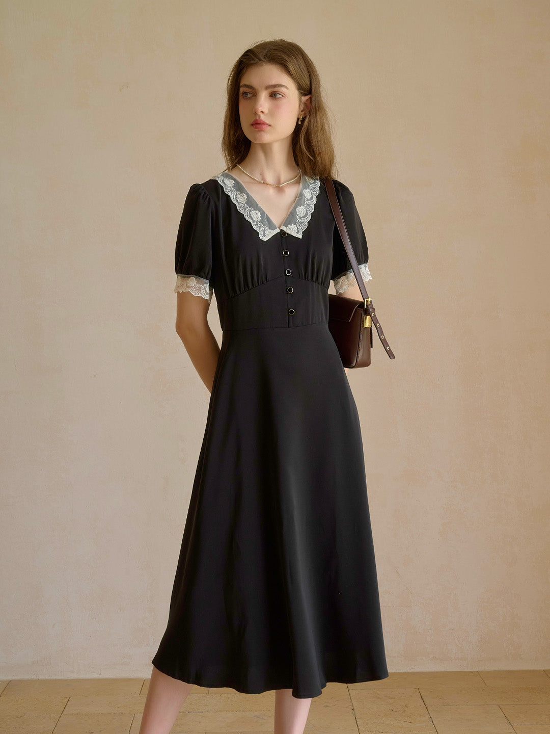 Hailey V-Neck Lace Dress