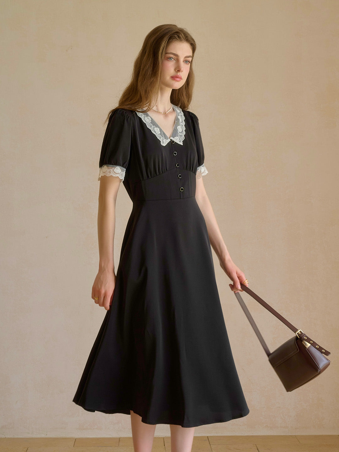 Hailey V-Neck Lace Dress
