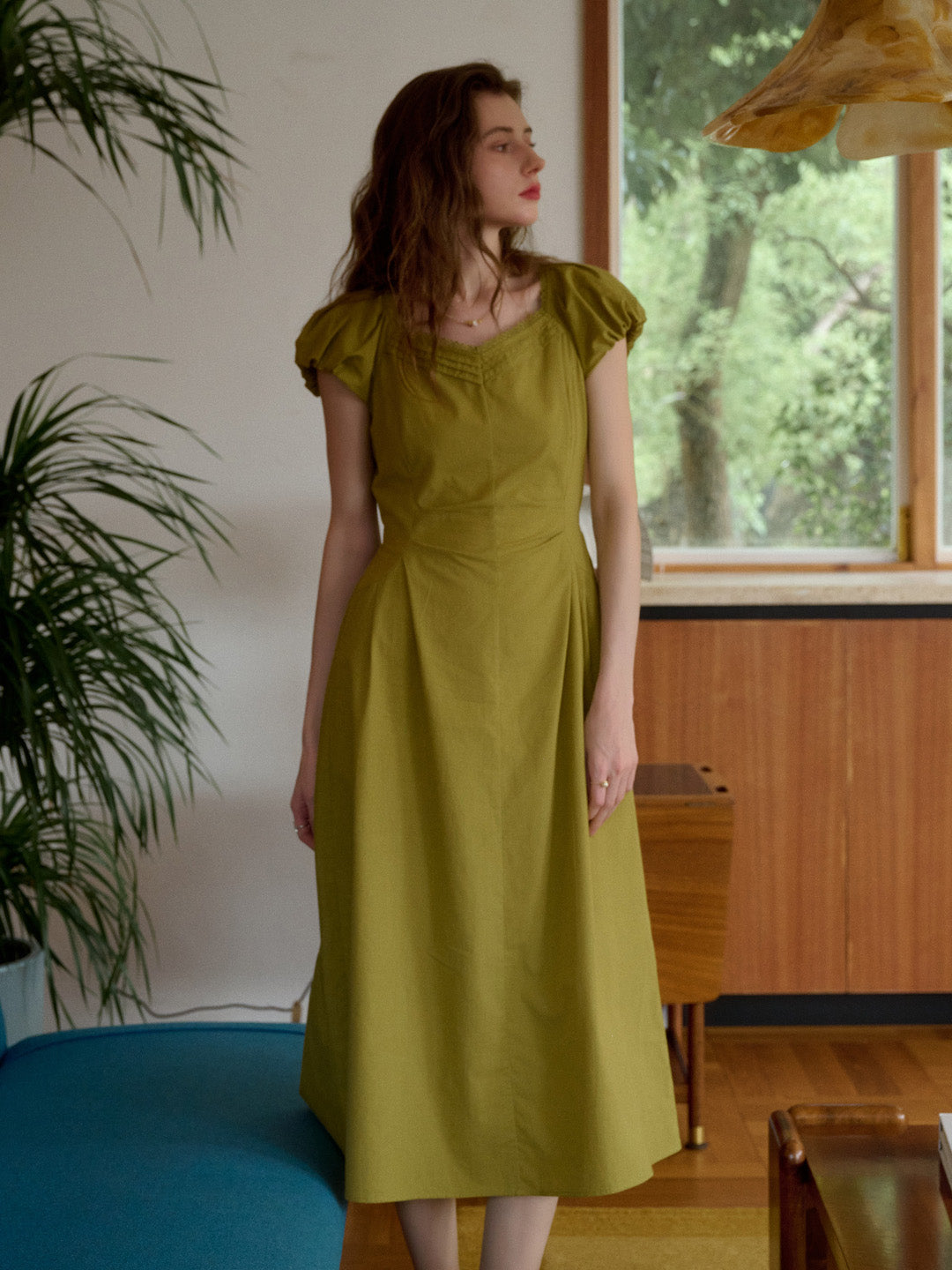 June Sweetheart Neck 100% Cotton Dress
