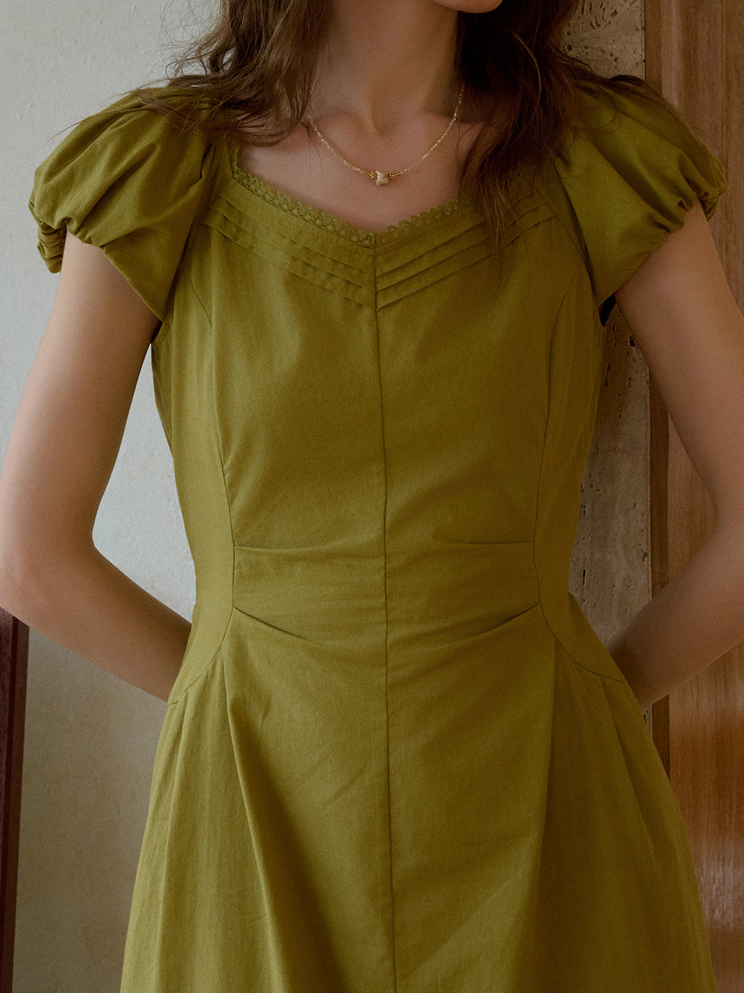 June Sweetheart Neck 100% Cotton Dress