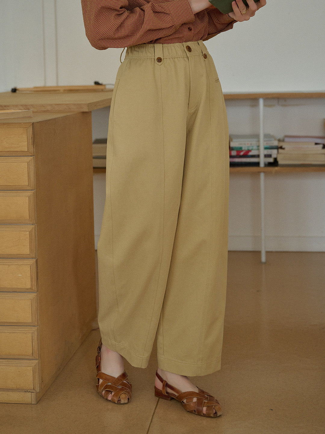 Maggie Lyocell Cotton Carrot Trousers