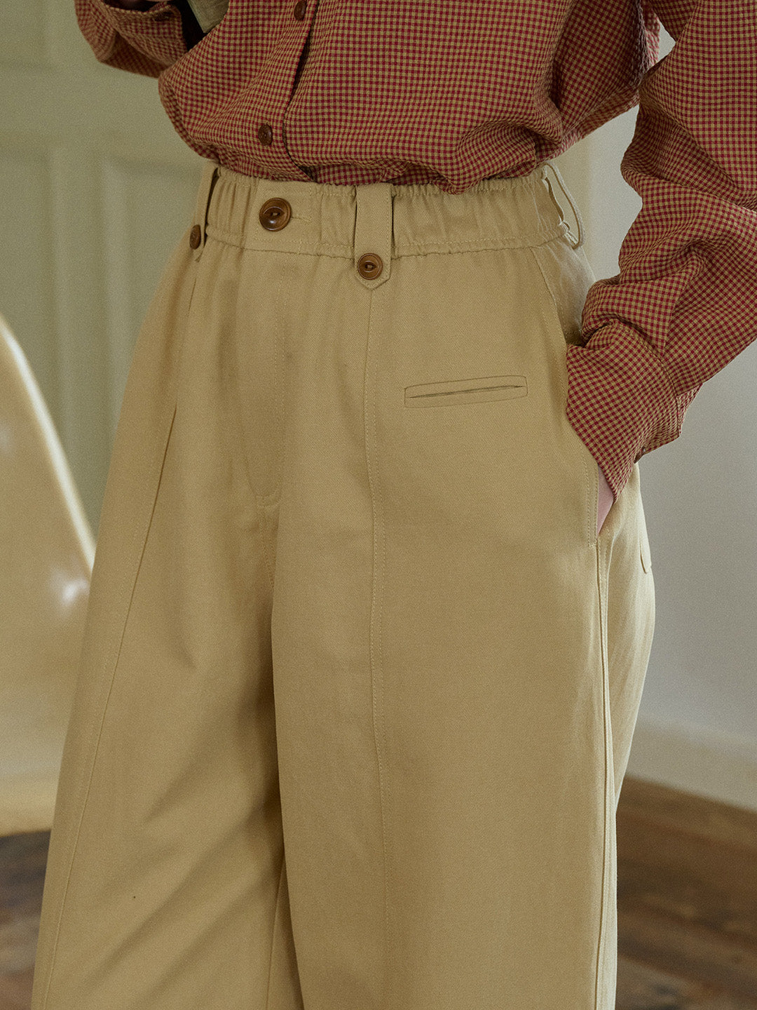 Maggie Lyocell Cotton Carrot Trousers