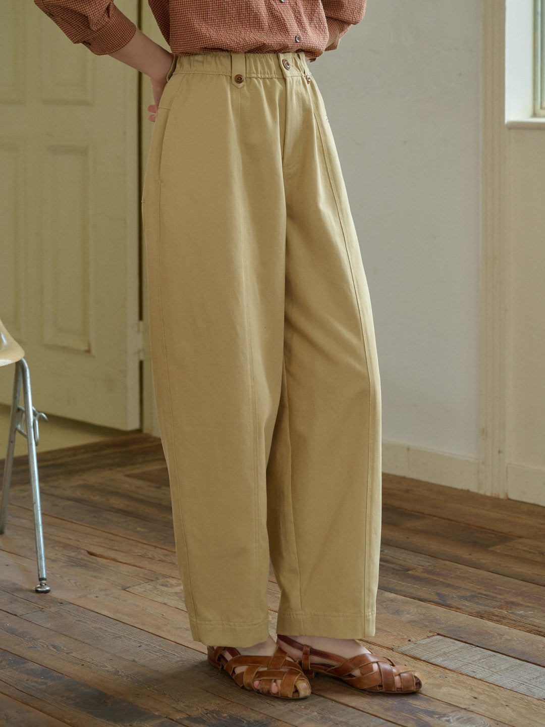 Maggie Lyocell Cotton Carrot Trousers