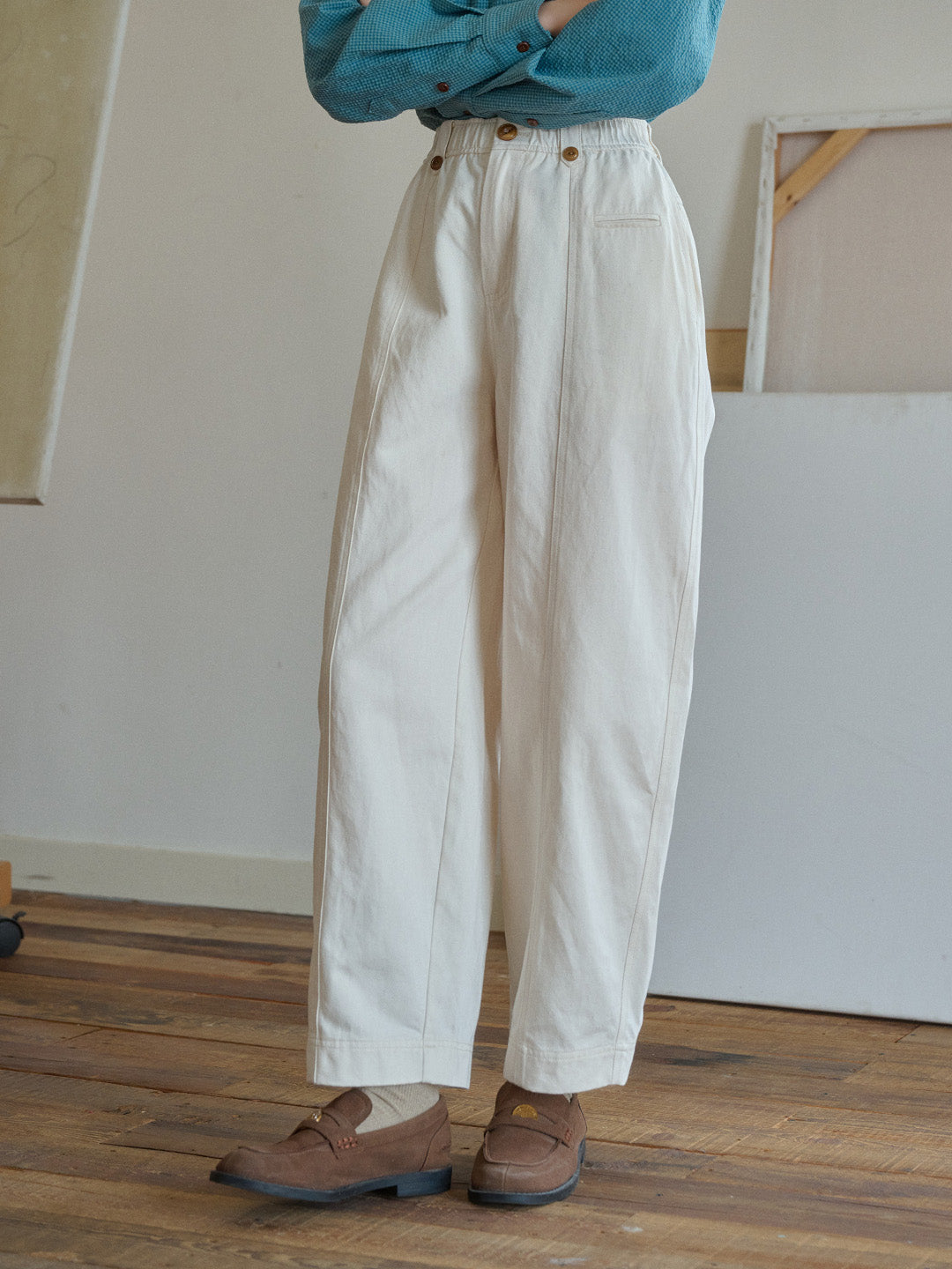 Maggie Lyocell Cotton Carrot Trousers