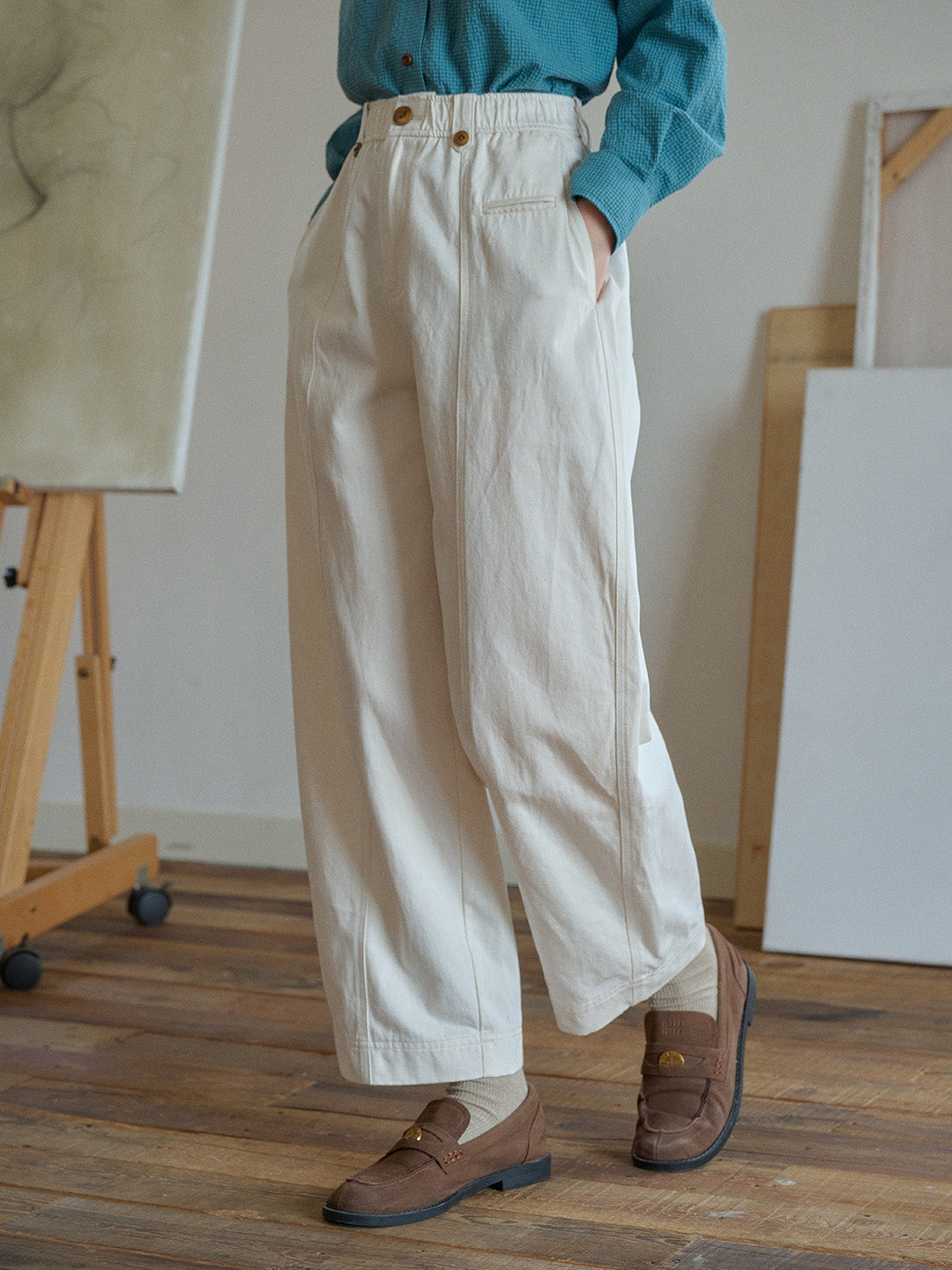 Maggie Lyocell Cotton Carrot Trousers