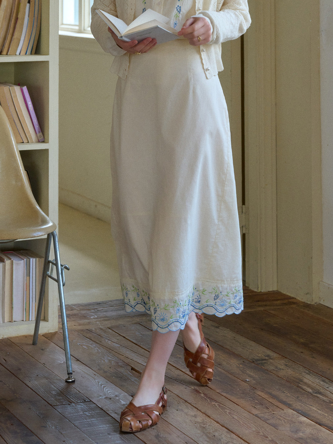Julianna Embroidery 100% Cotton Skirt