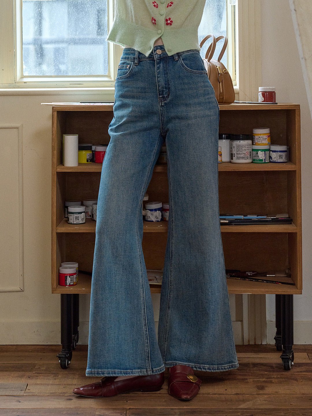 Nicole 100% Cotton Flare Jeans