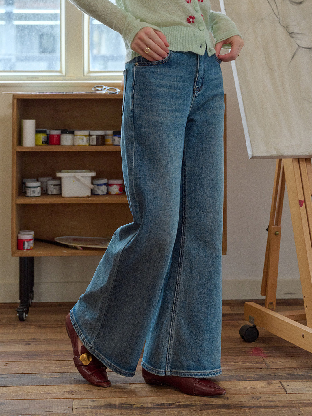 Nicole 100% Cotton Flare Jeans