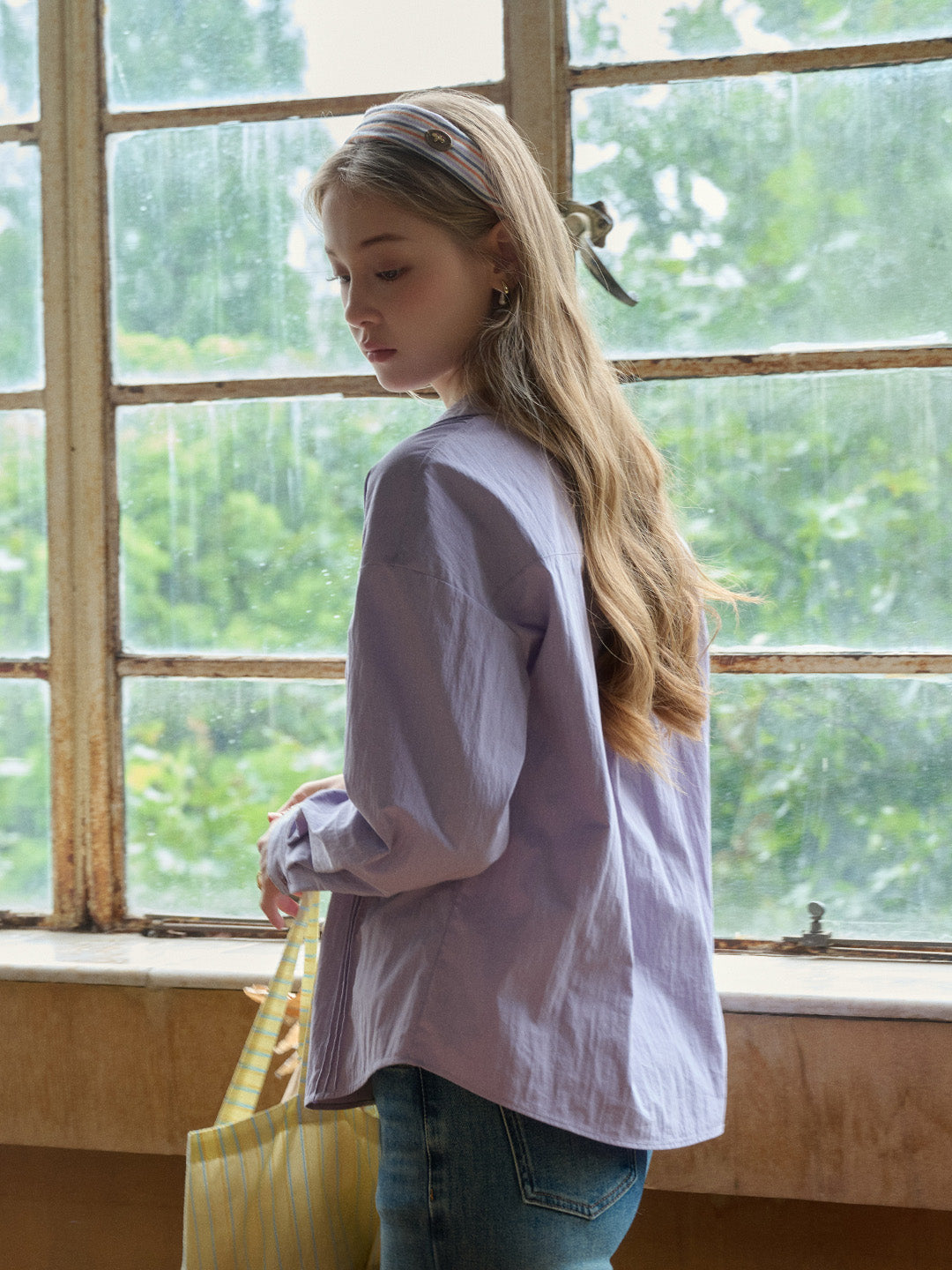 Jacqueline Skipper Collar Cotton Shirt