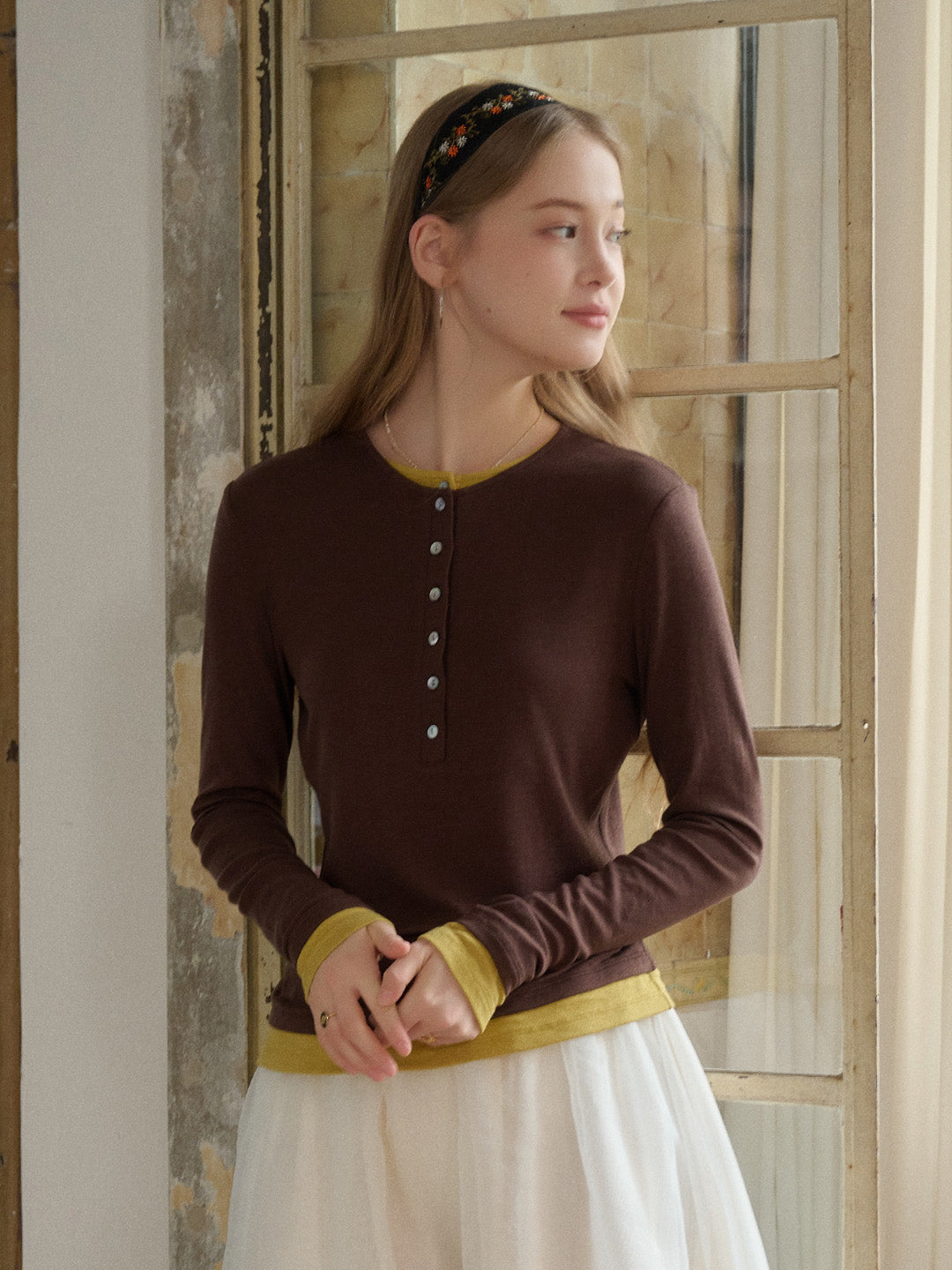Anaya Round Neck Skin-Friendly Lyocell Merino Top