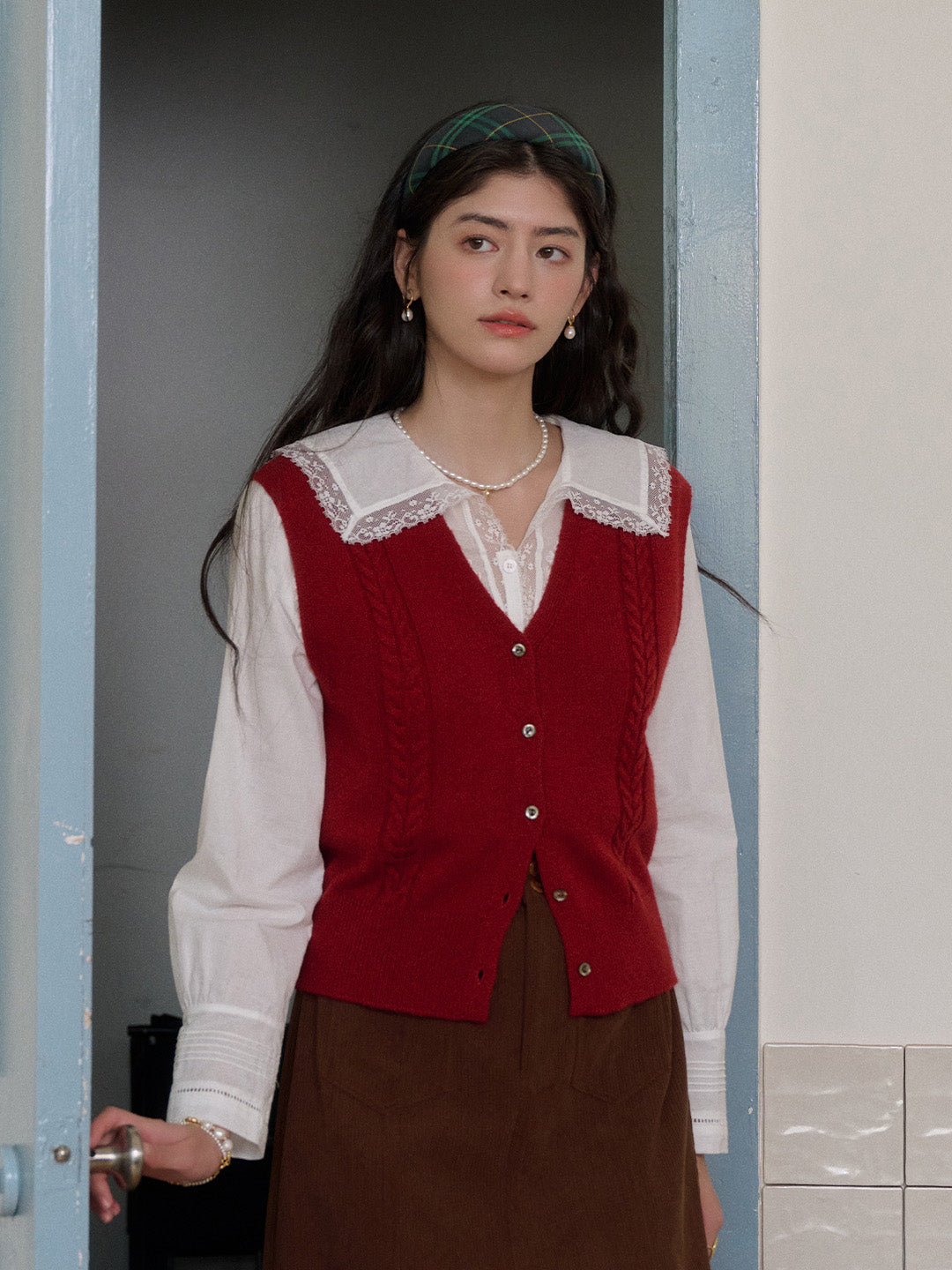 Hanna V-Neck Wool Vest
