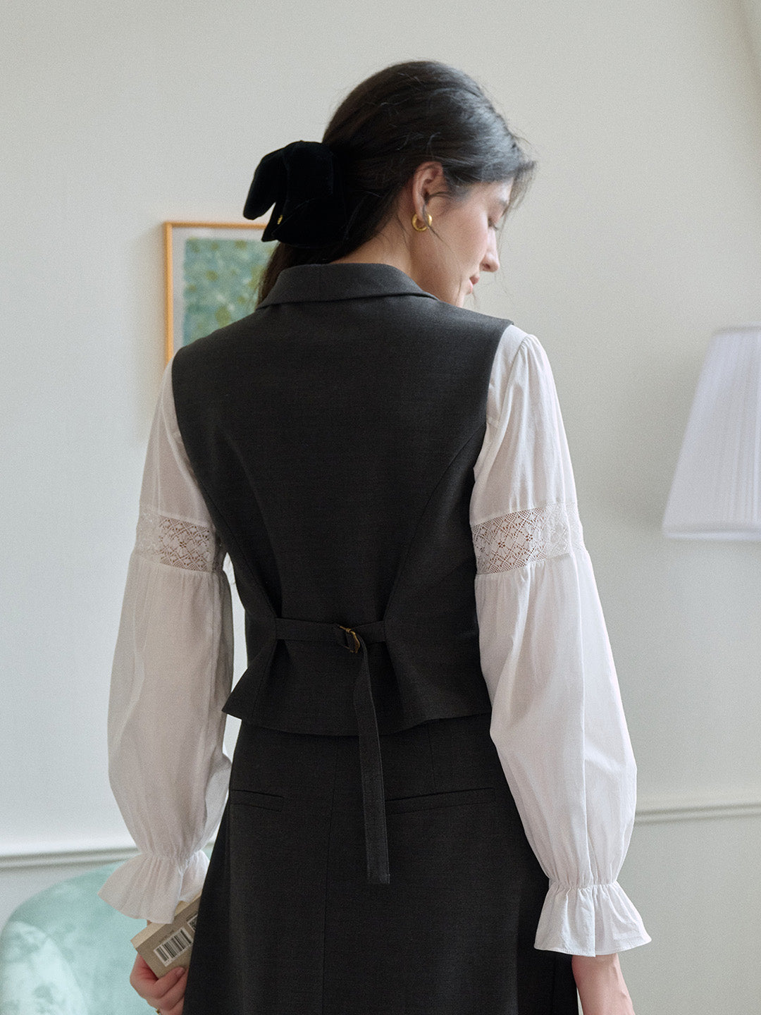 Elora Turndown Collar Layered Vest