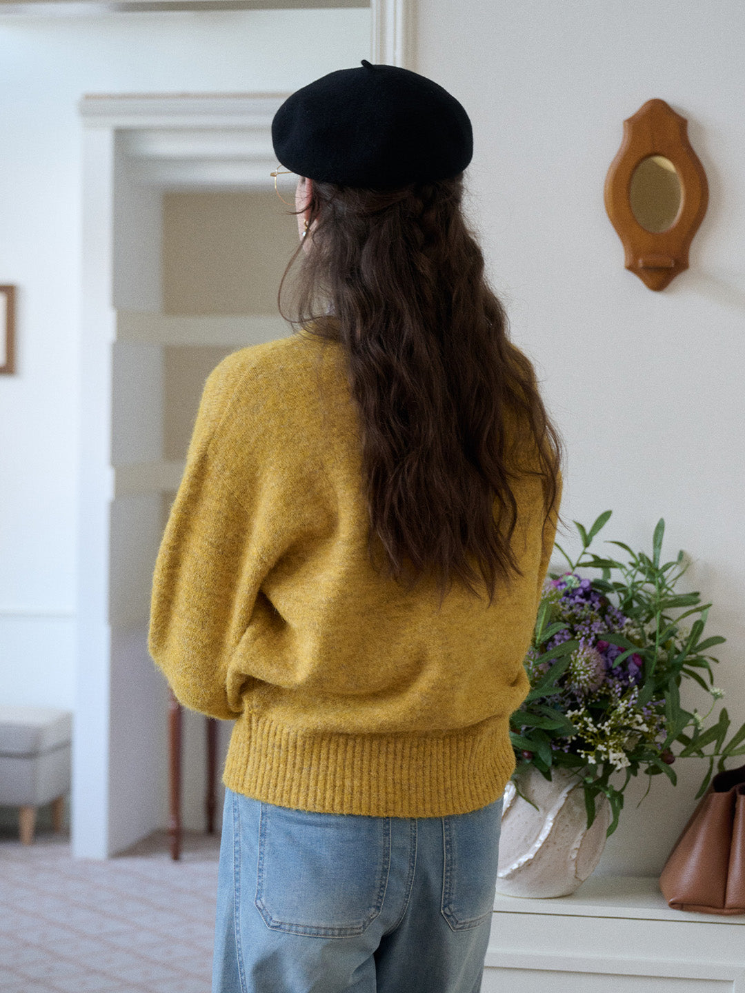 Makenzie V-Neck Wool Cardigan
