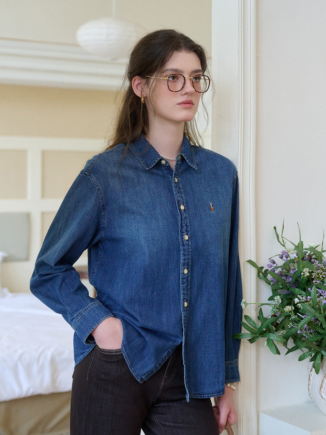 Maxine Lapel 100% Cotton Shirt