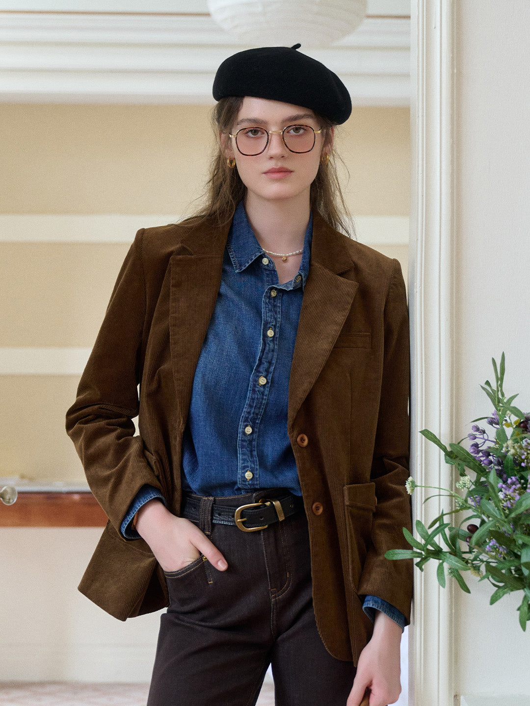 Maxine Lapel 100% Cotton Shirt