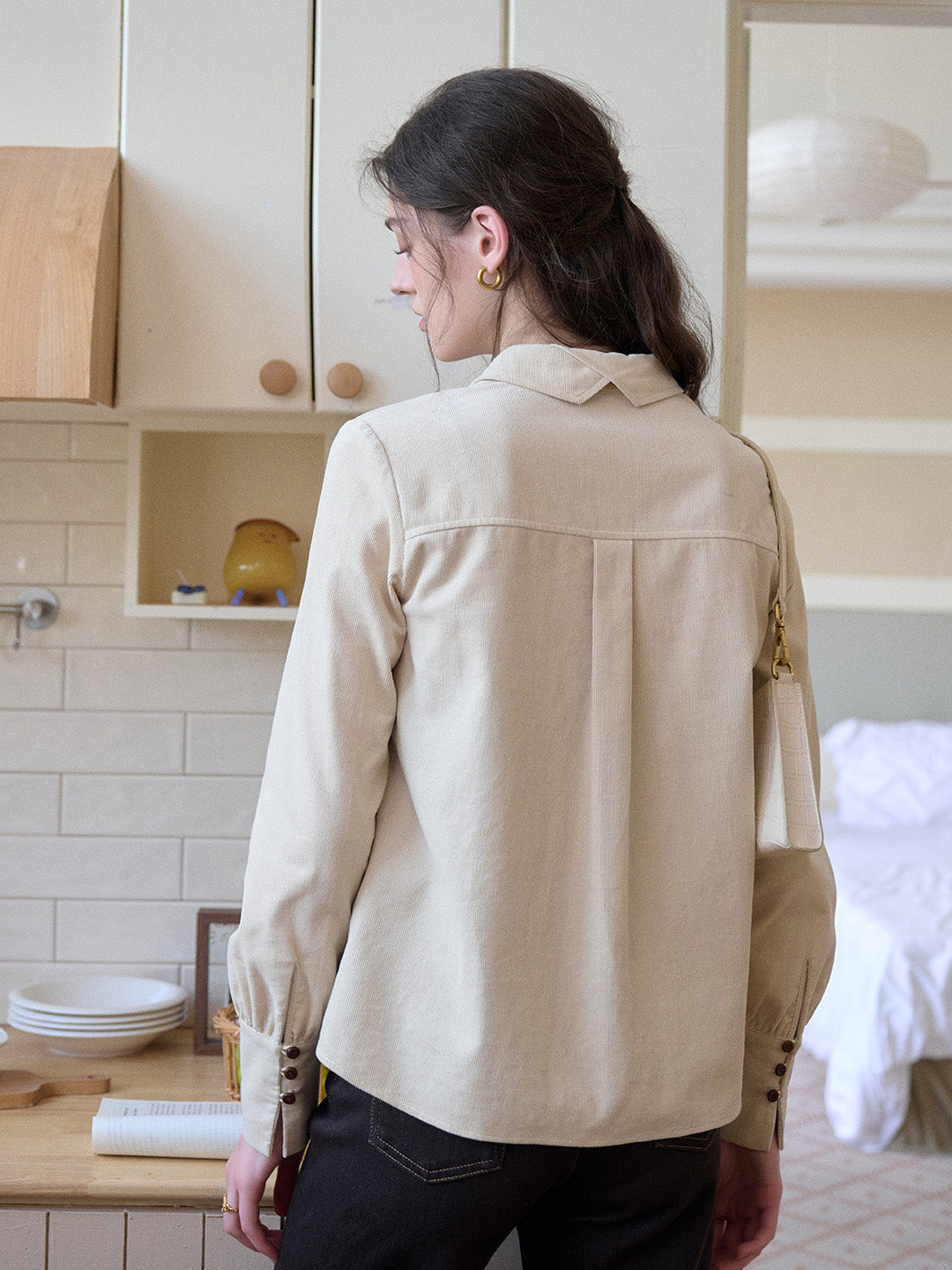 Alondra Lapel 100% Cotton Shirt
