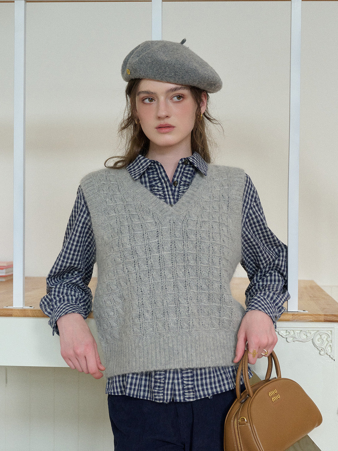 Florence V-Neck Wool Vest