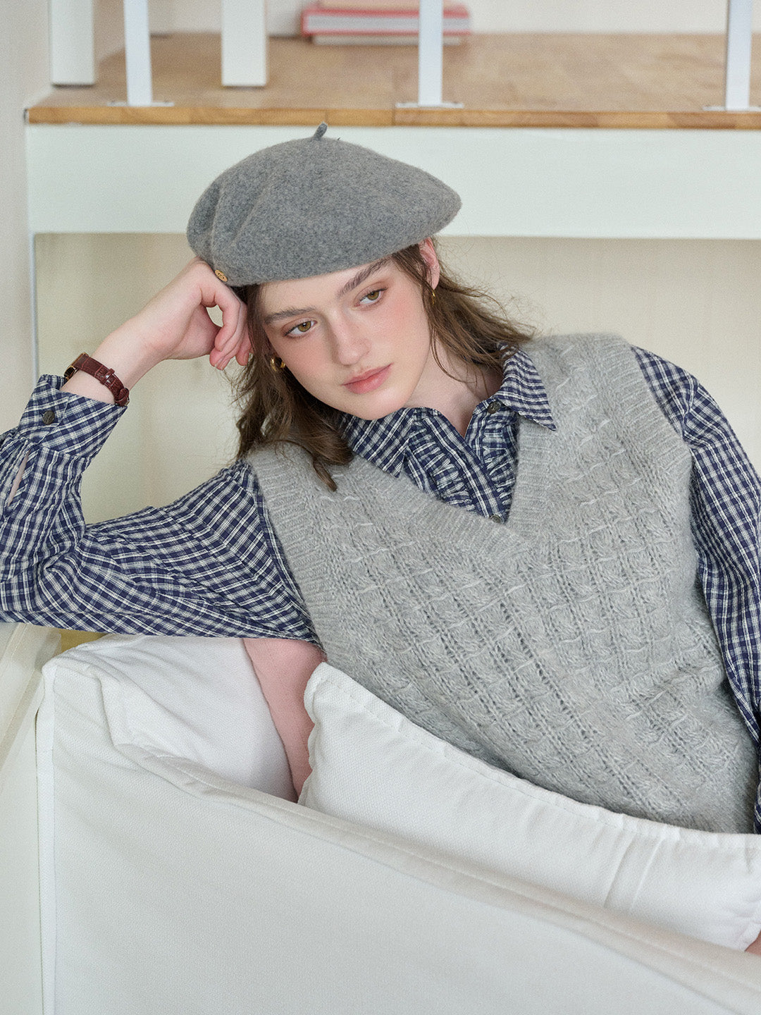 Florence V-Neck Wool Vest