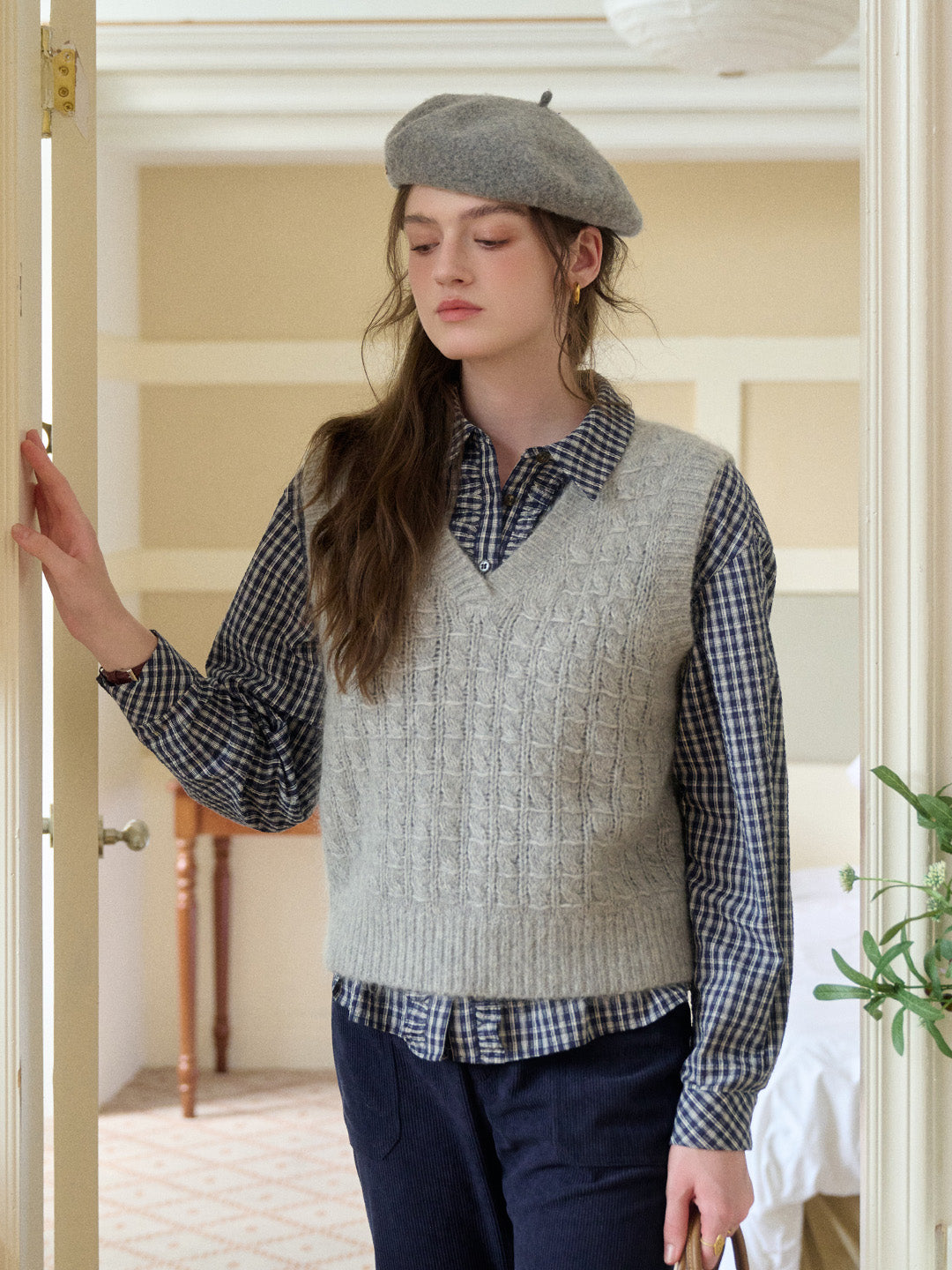 Florence V-Neck Wool Vest