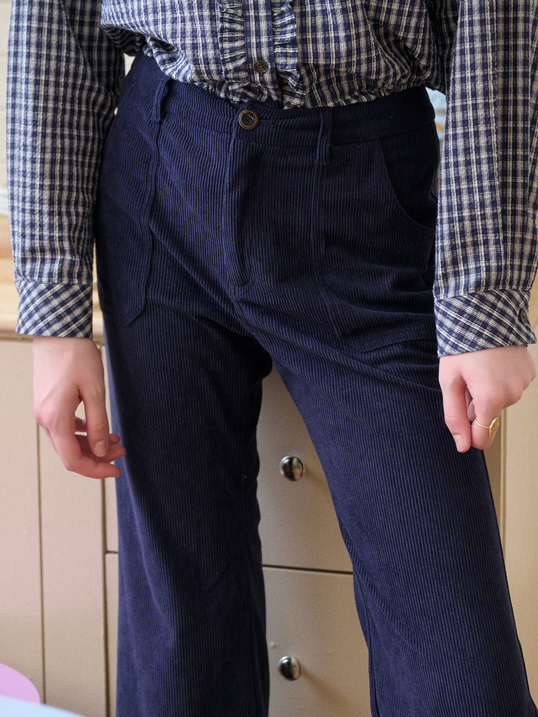 Lexi Corduroy Straight Trousers