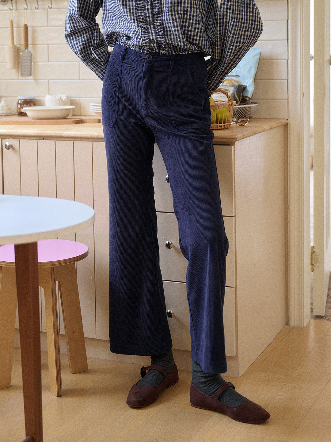Lexi Corduroy Straight Trousers