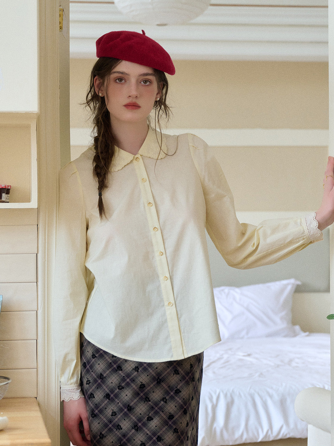 Legacy Peter Pan Collar Lyocell Cotton Shirt