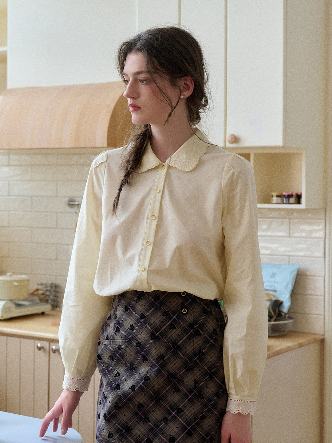 Legacy Peter Pan Collar Lyocell Cotton Shirt