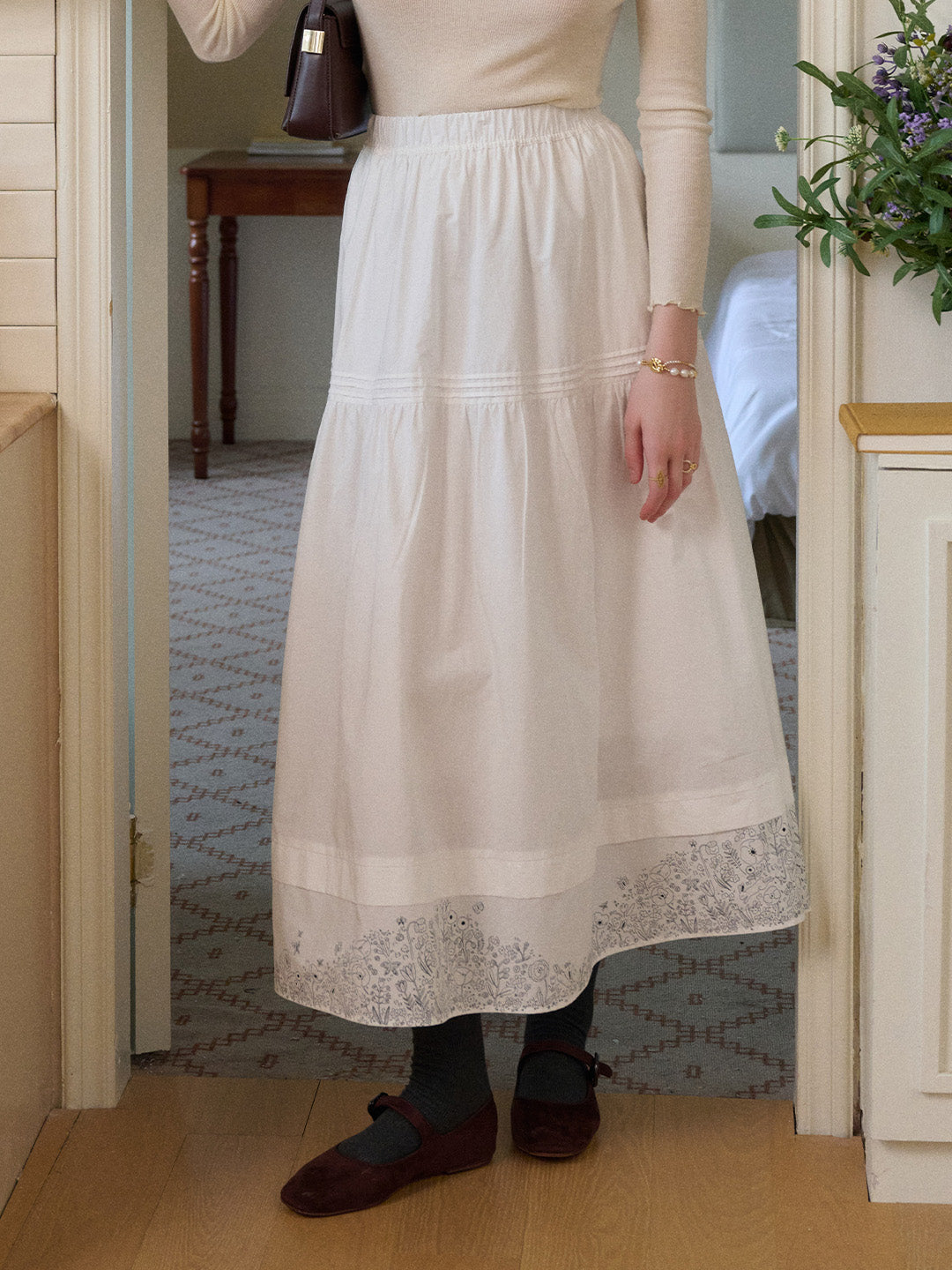 Bristol Midi 100% Cotton Skirt