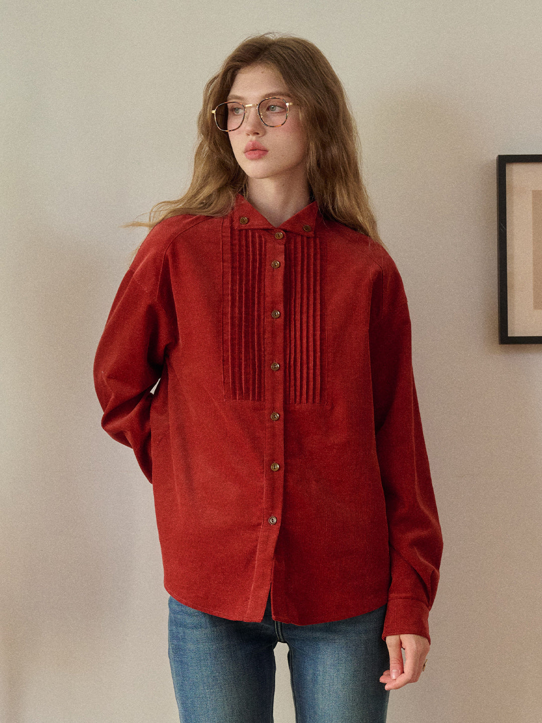 Ailani Stand Collar 100% Cotton Shirt