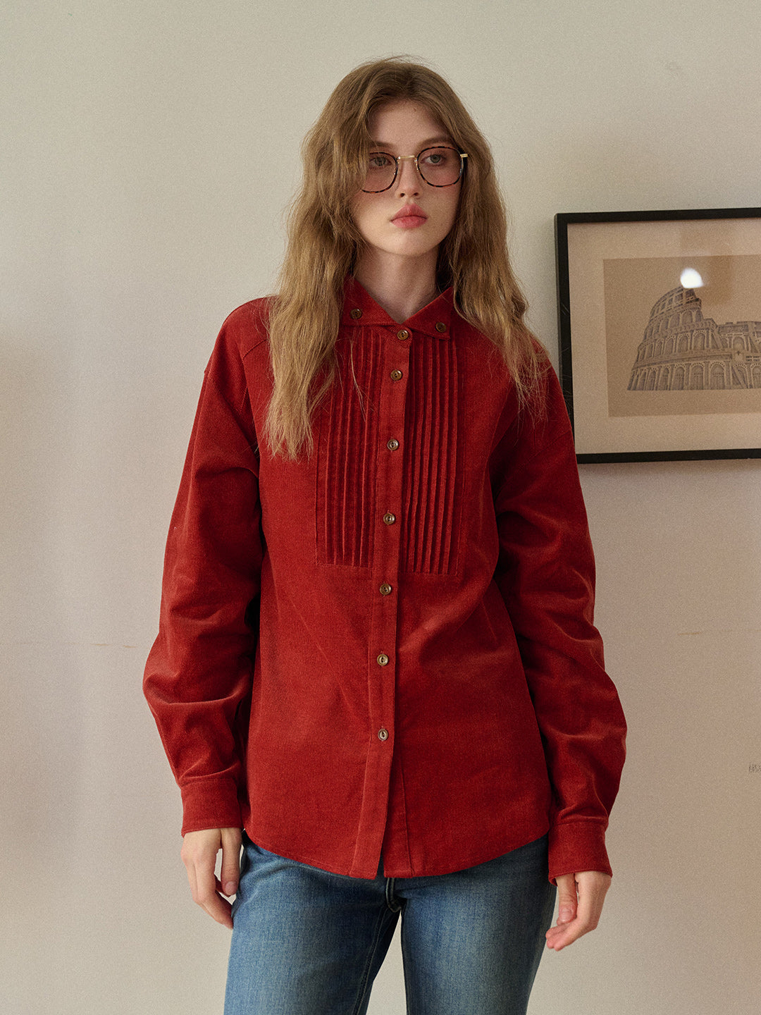 Ailani Stand Collar 100% Cotton Shirt