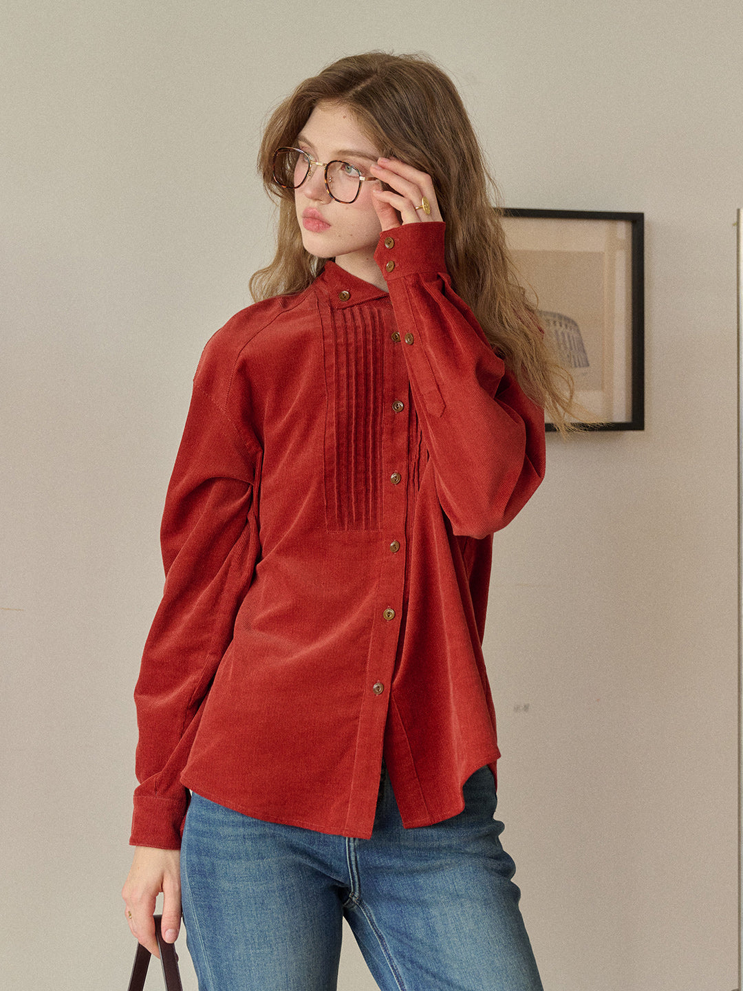 Ailani Stand Collar 100% Cotton Shirt