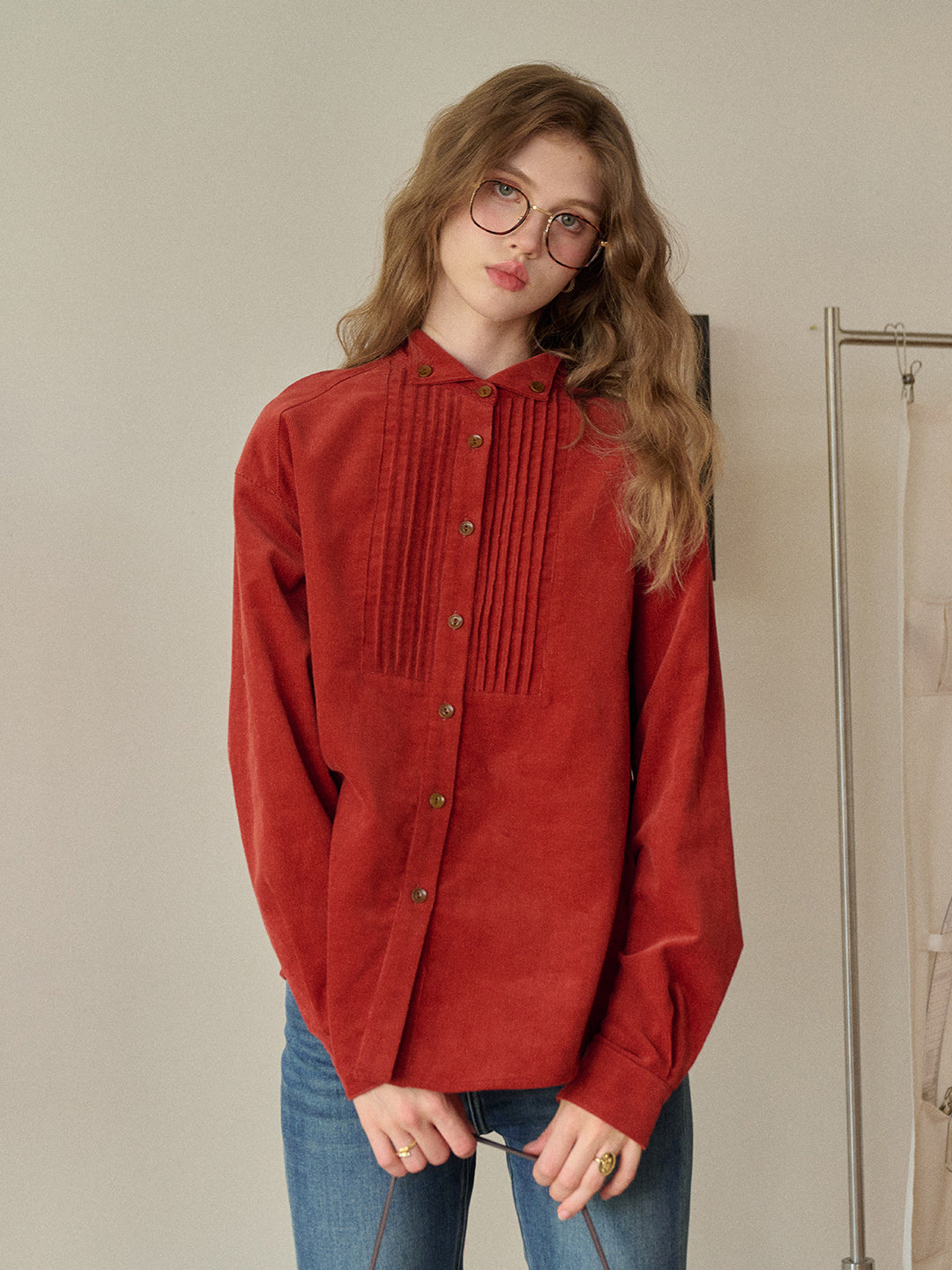 Ailani Stand Collar 100% Cotton Shirt