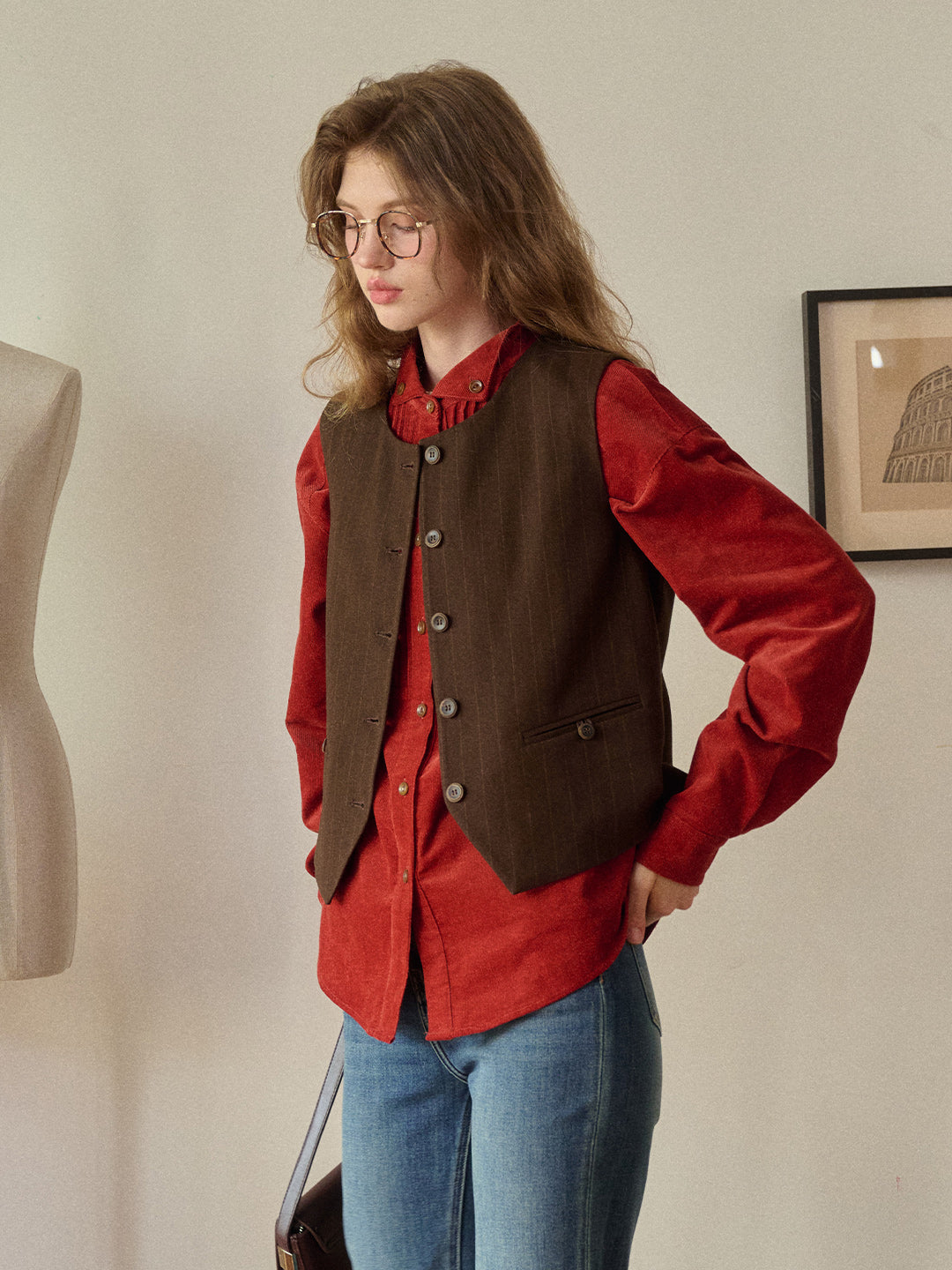Dallas Round Neck Wool Vest