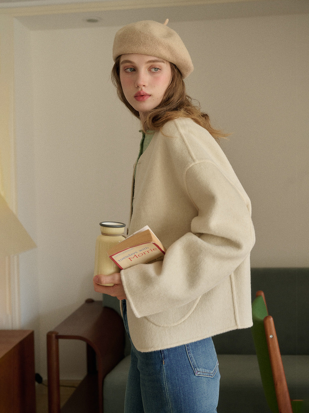 Savanna Round Neck 100% Wool Jacket