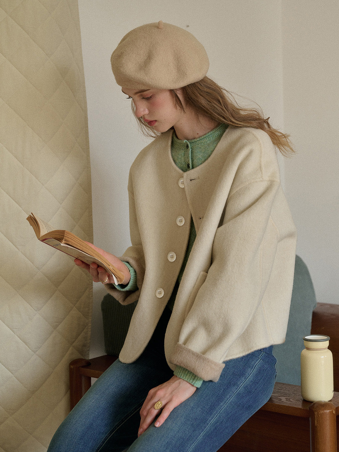 Savanna Round Neck 100% Wool Jacket