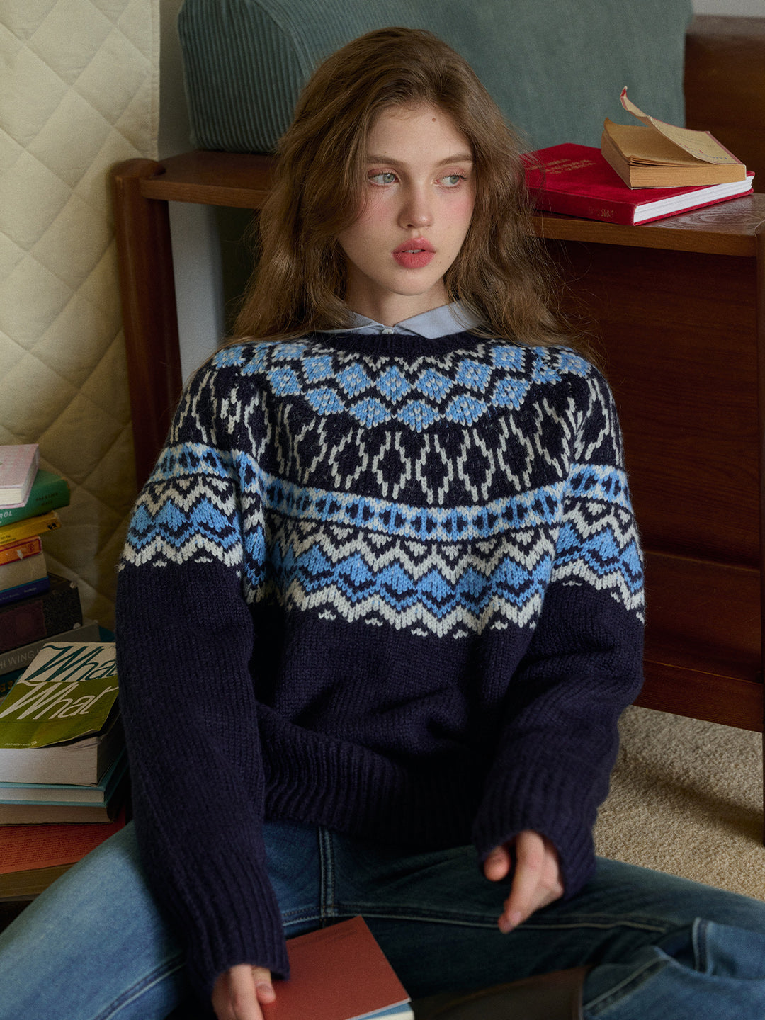 Estella Round Neck Fair Isle Sweater