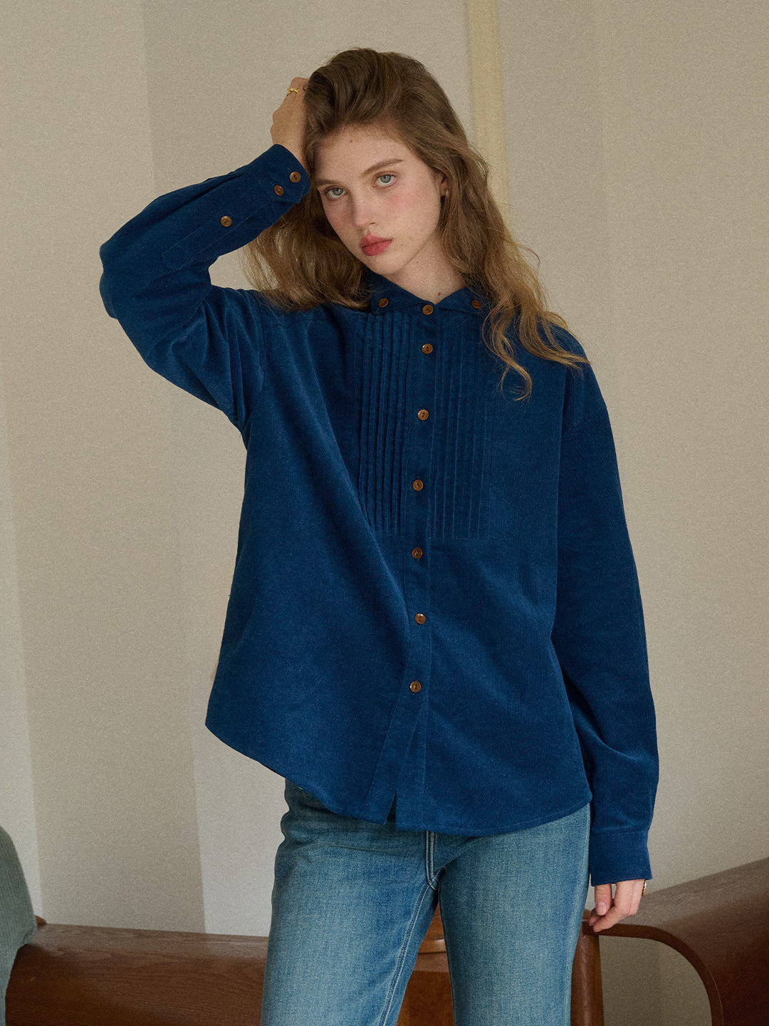 Ailani Stand Collar 100% Cotton Shirt