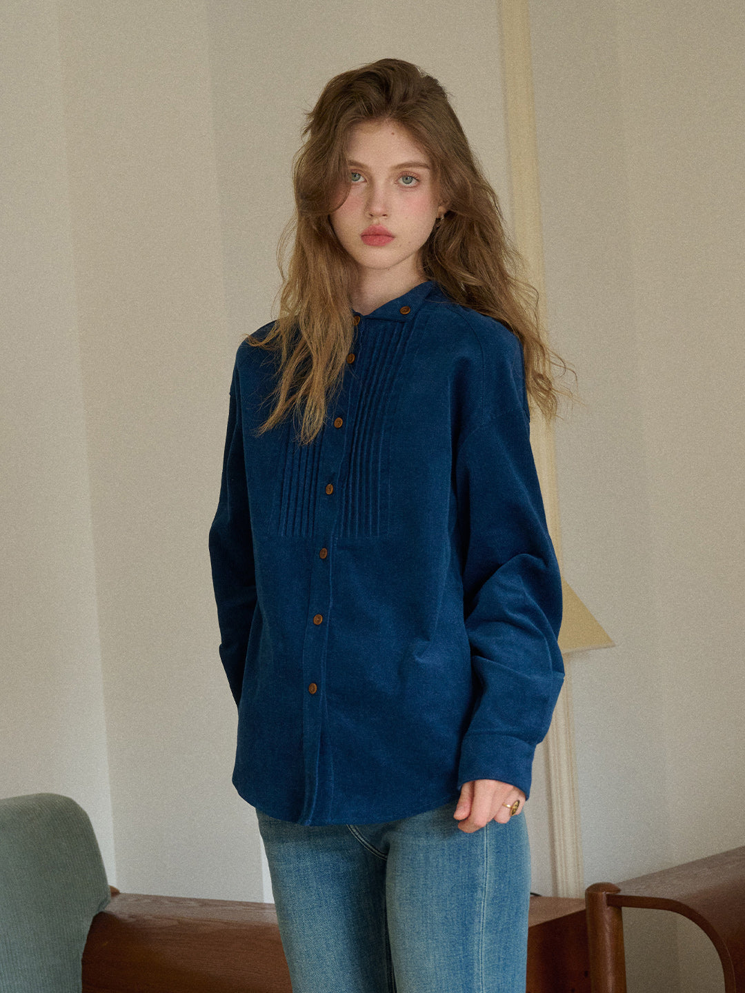 Ailani Stand Collar 100% Cotton Shirt